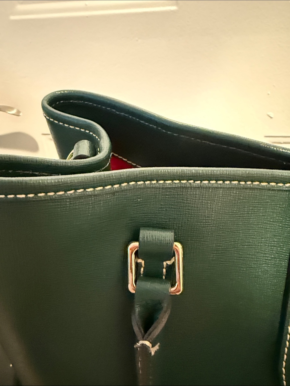 NWT Dooney & Bourke Saffiano Perry Satchel - IVY - Picture 8 of 15